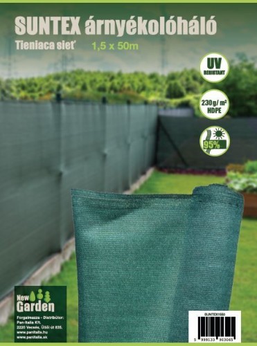 SUNTEX ÁRNYÉKOLÓHÁLÓ 1,5*50 M 230GR/M2